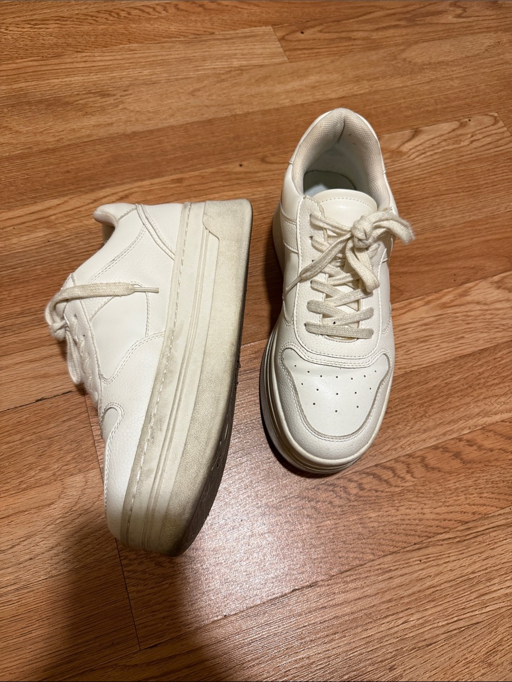 H&M White Platform Sneakers